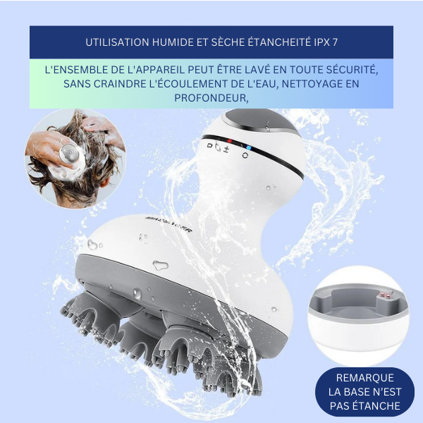 Brosse de massage du chuir cheveleu et corps