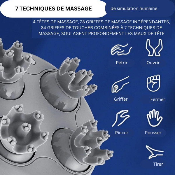 Brosse de massage du chuir cheveleu et corps
